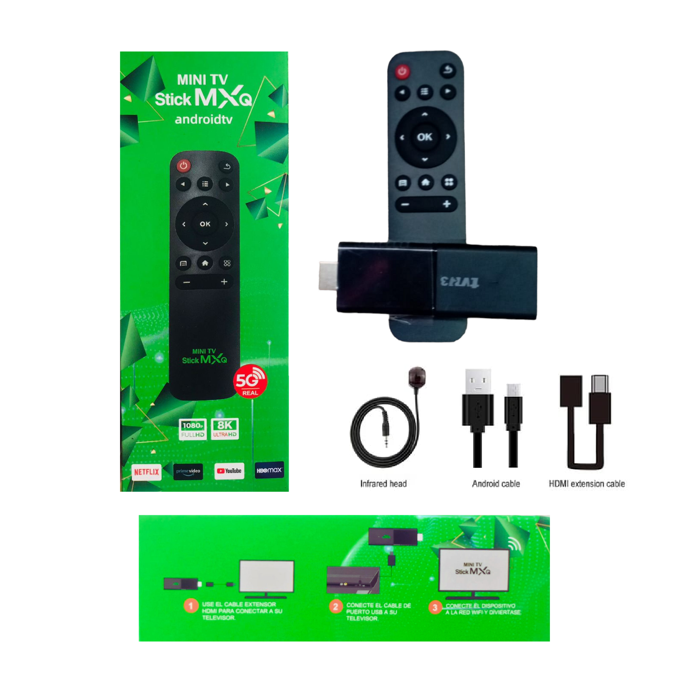 Tv box tipo roku tv stick ram 2 gb d.d 1 