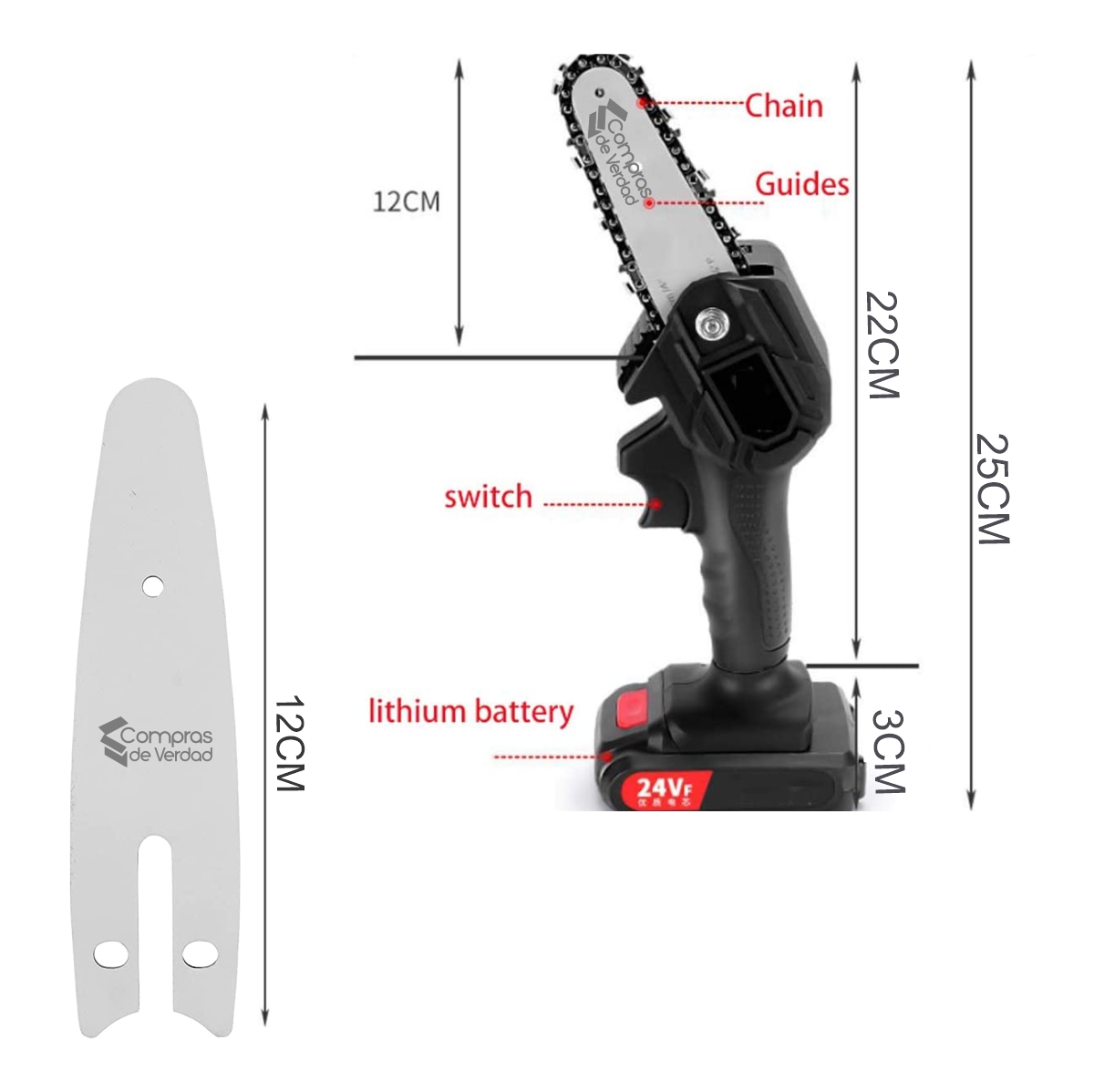 Mini Motosierra De Mano Portatil Ergonomica