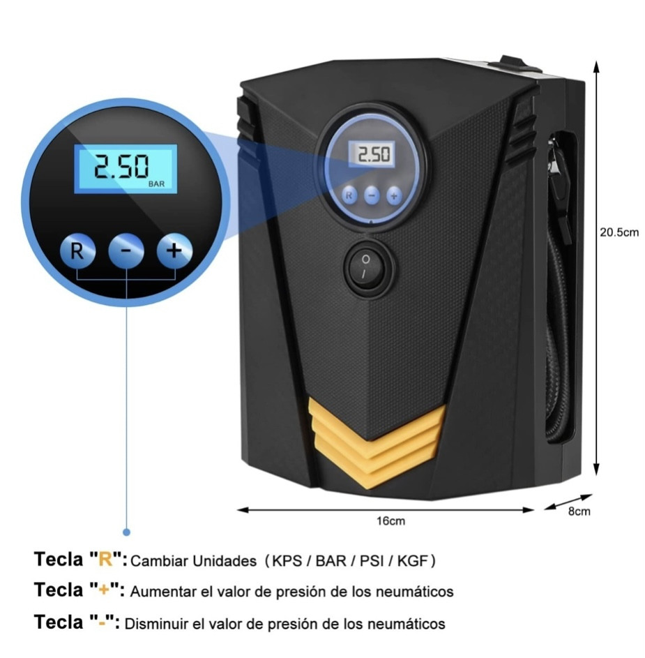 Compresor De Aire Digital Para Auto Bomba