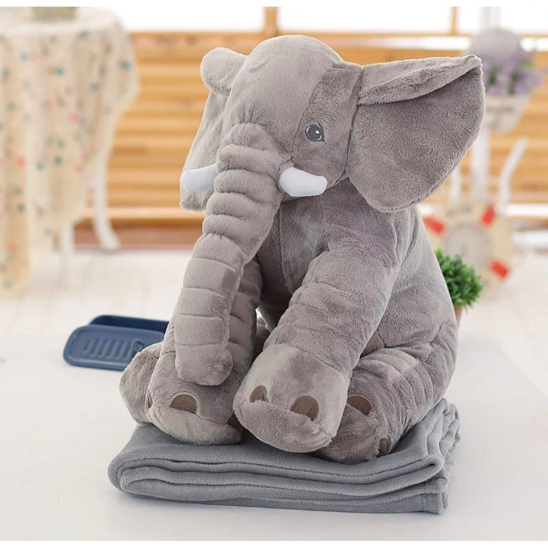 Peluche Elefante Con Cobija Interna 40cm