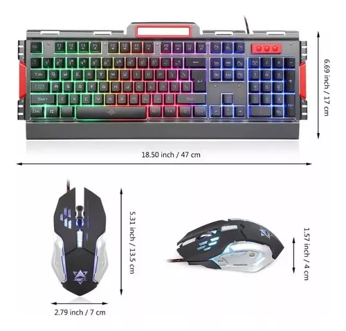 Combo Teclado + Mouse Gamer Iluminados