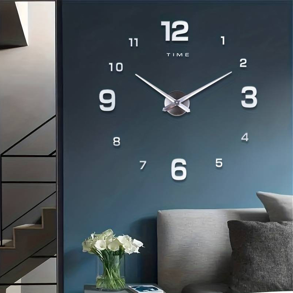 Reloj De Pared 3d Efecto Espejo